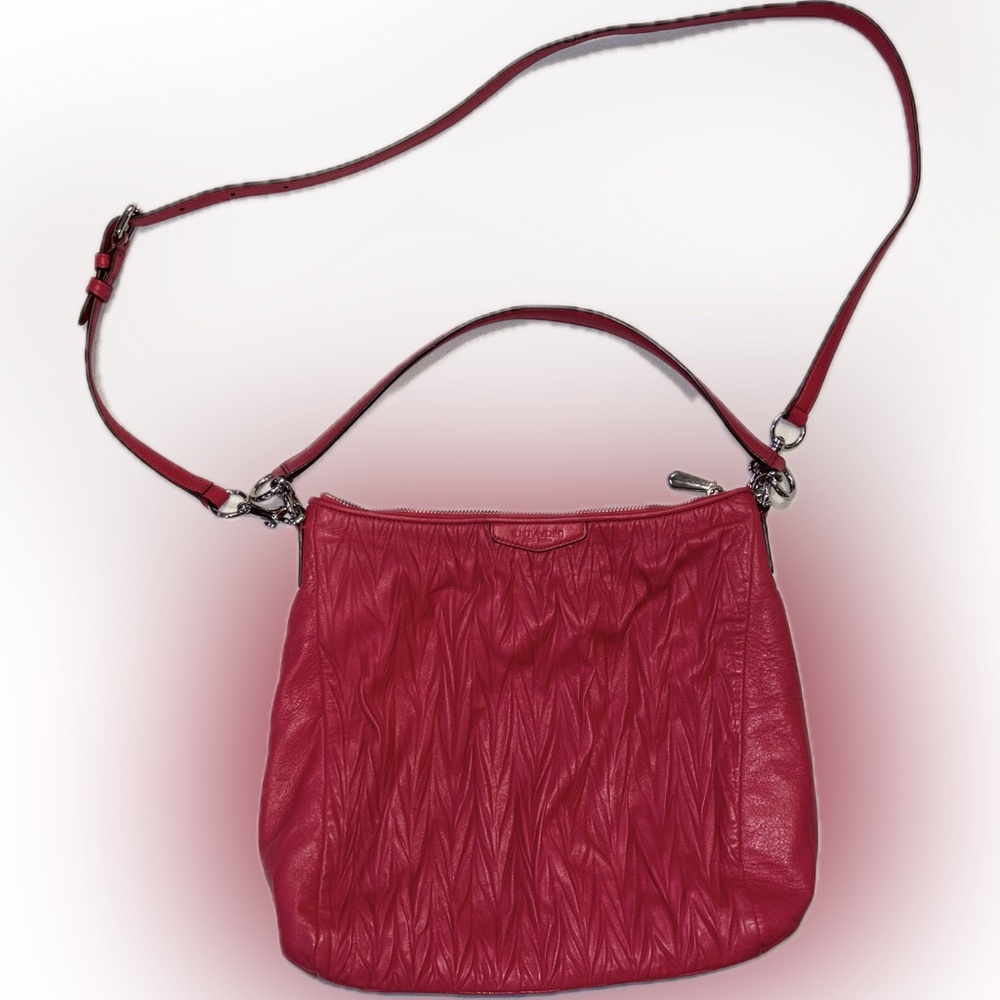 Coach Gathered Leather Convertible Hobo Bag